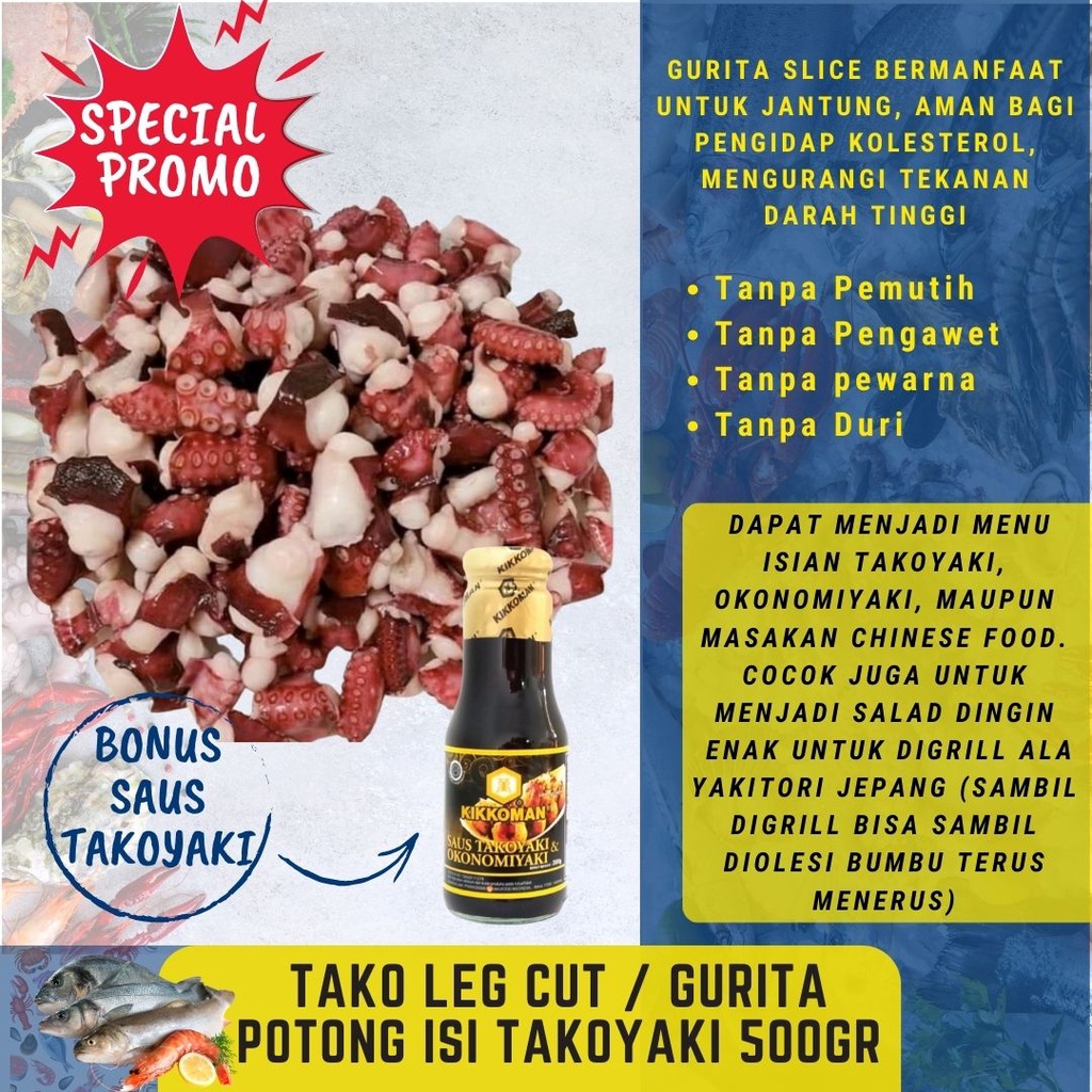 Tako Leg Cut | Gurita Potong isi Takoyaki 500gr