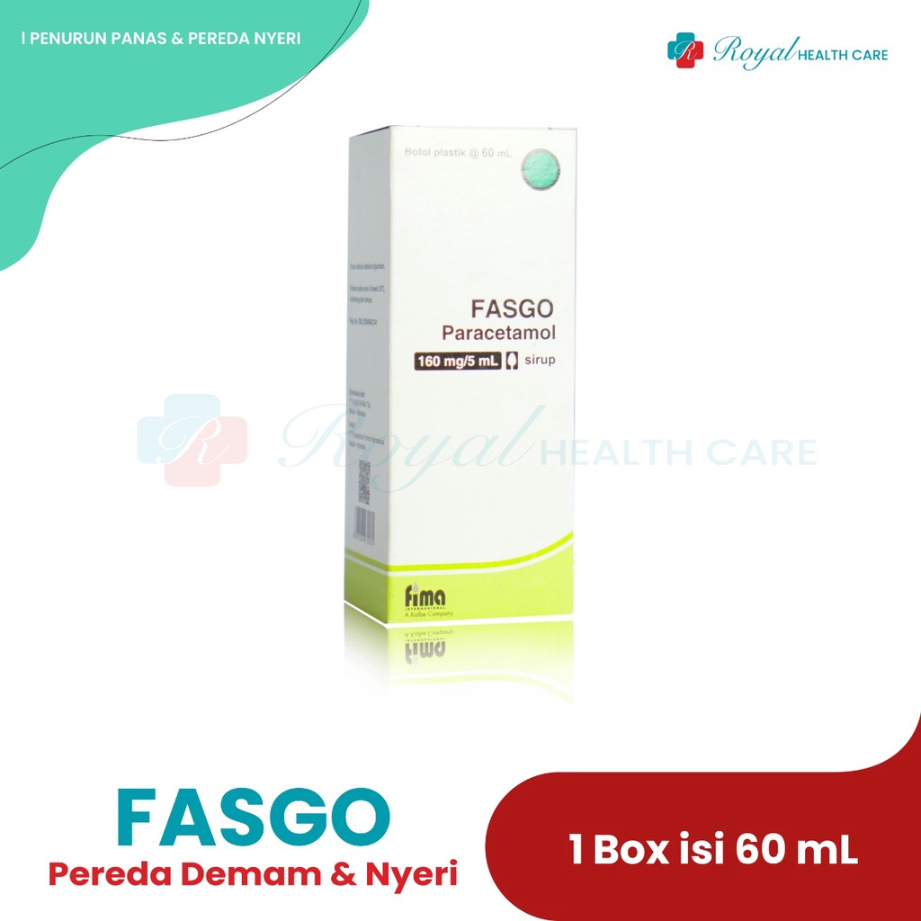 FASGO SIRUP 60ml Efektif Menurunkan Demam dan Sebagai Pereda Nyeri