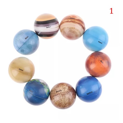 

9 BUAH 6.3CM DELAPAN PLANET MATAHARI BUMI BOLA BINTANG KARET MEMANTUL