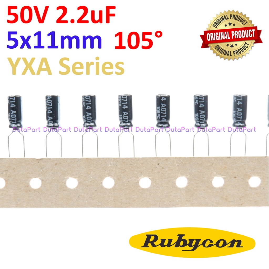 50V 2.2uF ORIGINAL RUBYCON YXA Kapasitor Capasitor Elko Elco