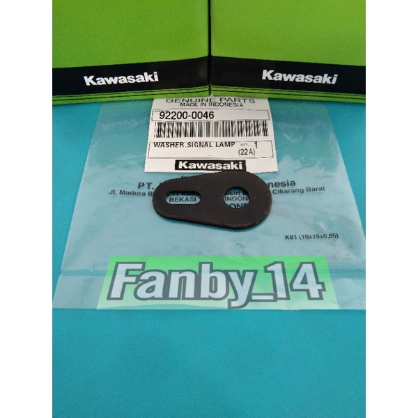 Plat Washer Plat Besi Dudukan Karet Damper Lampu Sein Sen Ninja R Dan Ninja SS