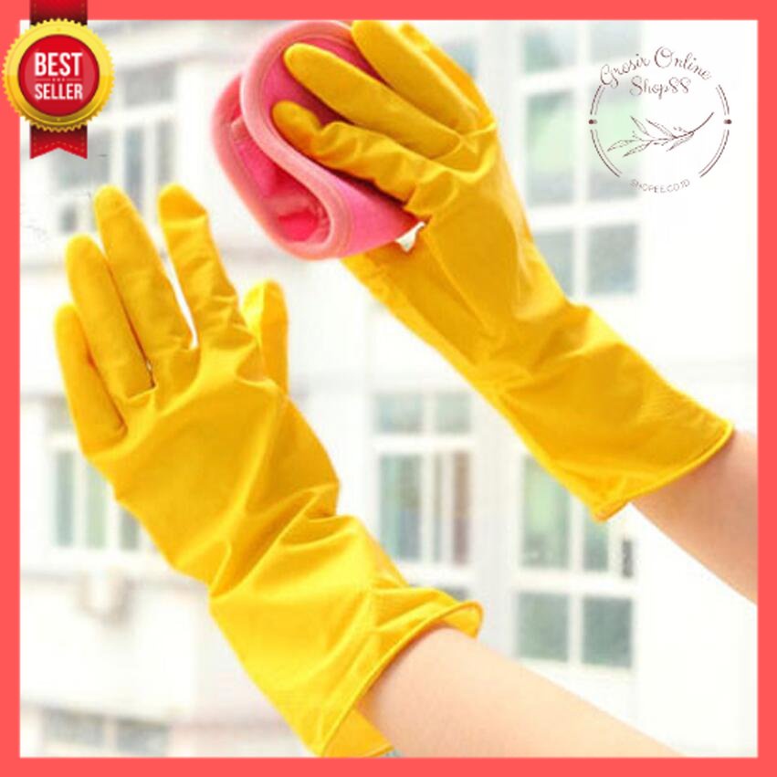 GOS -I302- Sarung Tangan Karet Latex - Sarung Tangan Serbaguna Latex Dot Tebal - Sarung Tangan Cuci Piring