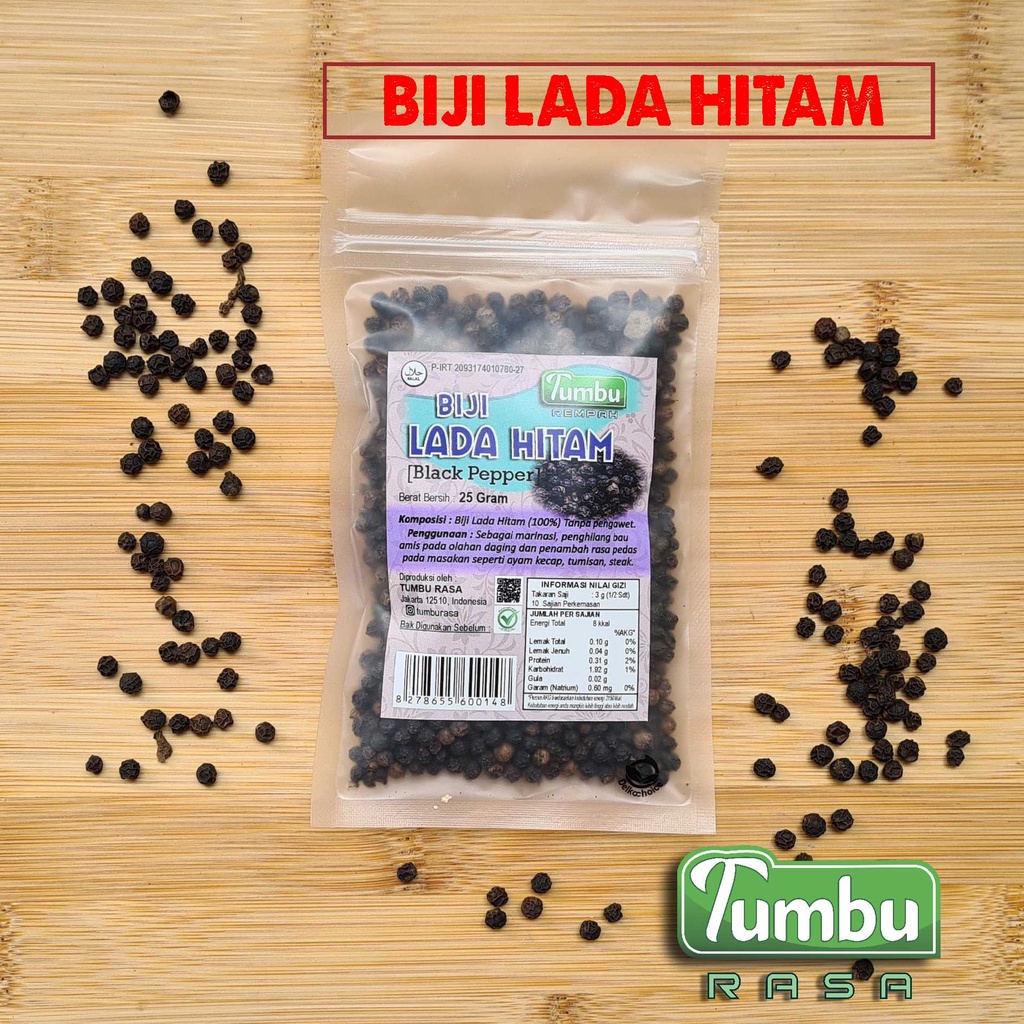 

Bumbu biji LADA HITAM kemasan isi 500 gram [50g,100g] - rempah Black pepper