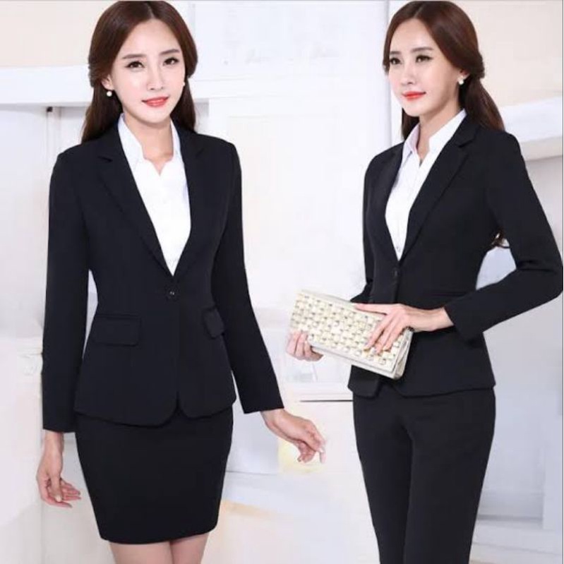 setelan rok/celana wanita perempuan kekinian/baju kantor kerja jas blezer blejer blazer keren