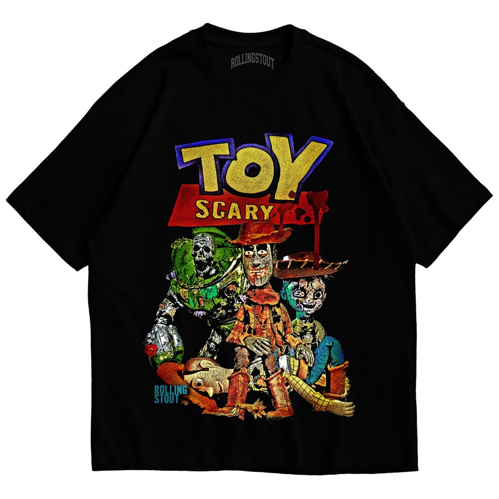 HOT  Rollingstout Tshirt - Toy Scary | Parodi Band & Film | BAJU MUSIK METAL ROCK