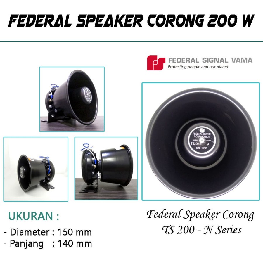 ADN.in Speaker Sirine Corong FS Chrome 200W