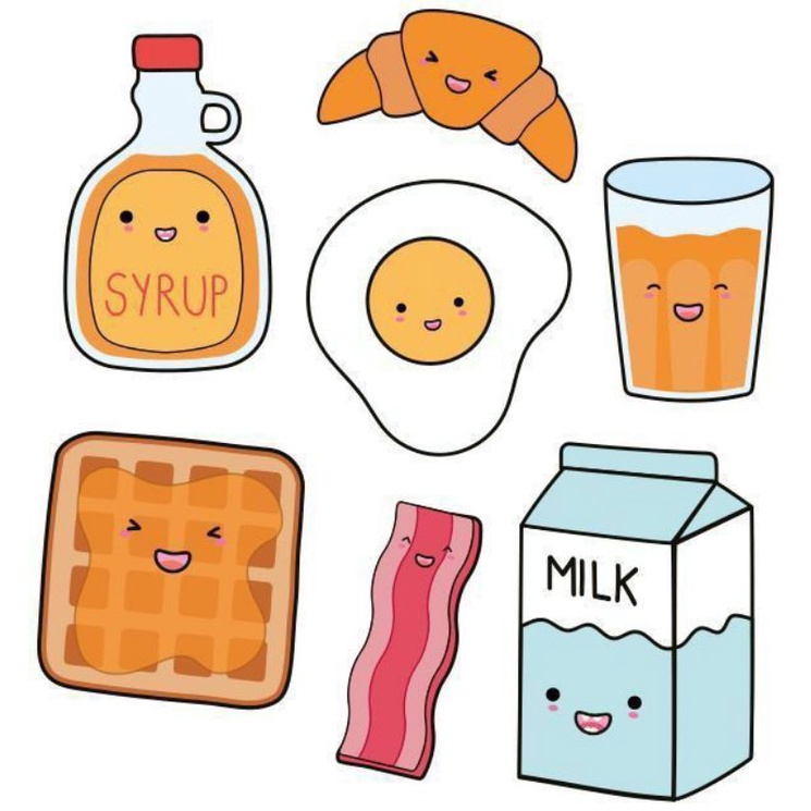 

stiker aesthetic breakfast