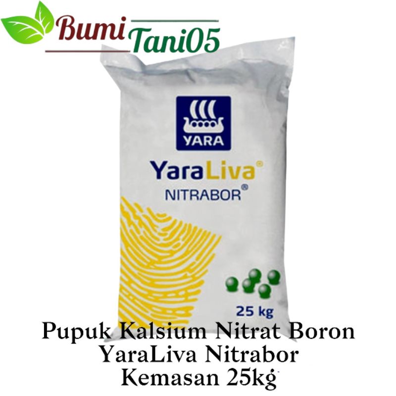 Pupuk Boron Yaraliva Nitrabor Pupuk Kalsium Nitrat Boron Kemasan 25kg