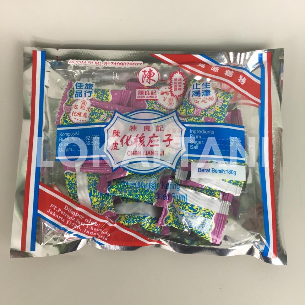 

Manisan Plum Bungkusan tanpa biji chan pui ing che 180gr