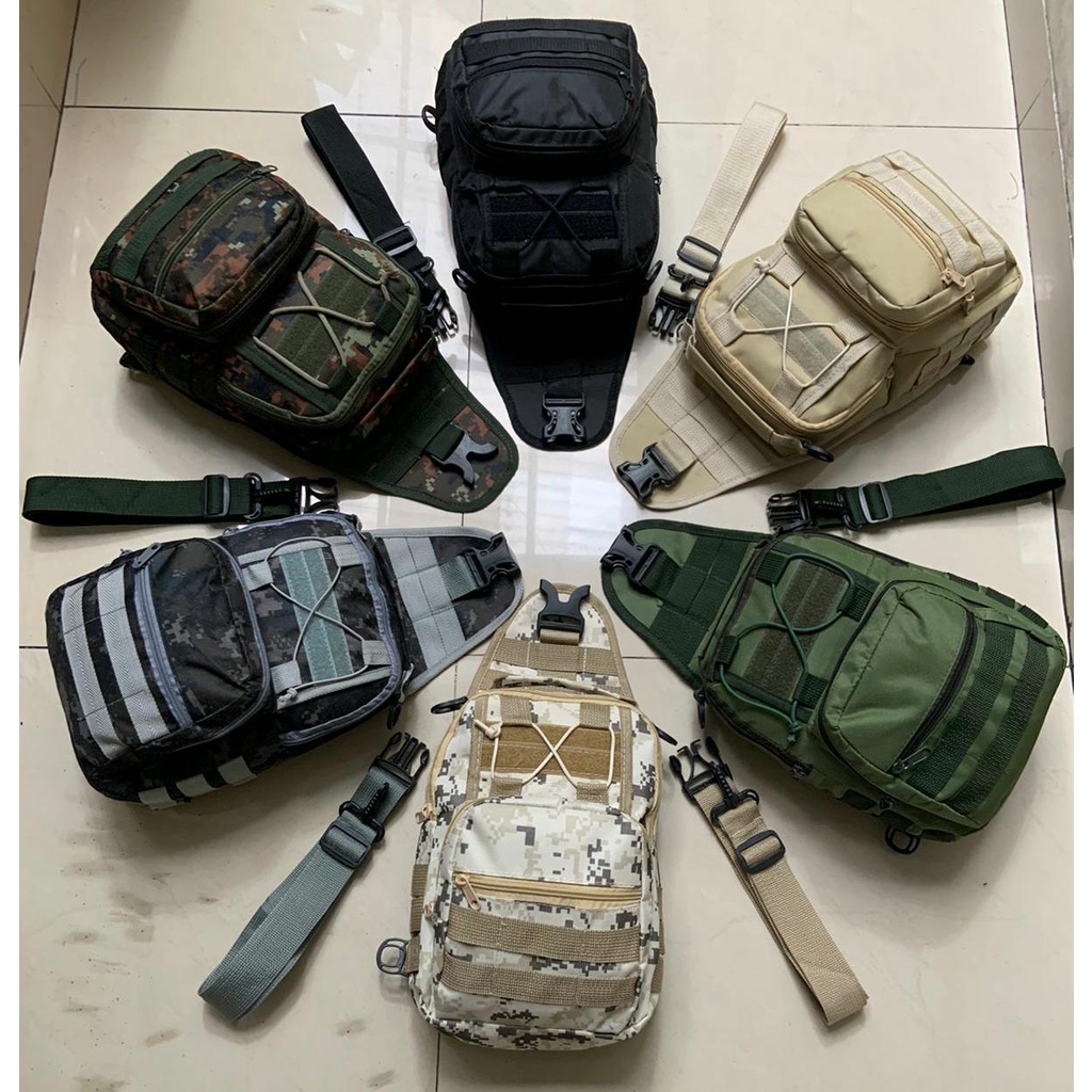 Slingbag Army TACTICAL Pria Wanita ( HARGA GROSIR ) Tas Sepeda Tentara