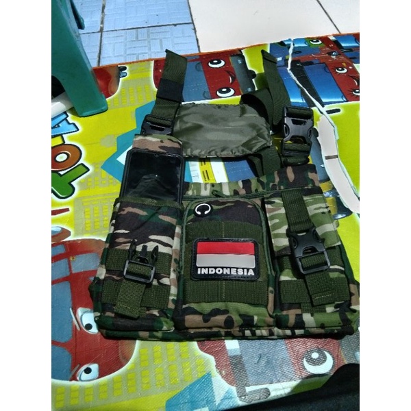 Tas Dada | Tas Dada Tactical  | Tas Dada Pria | Chest Bag | Chest Bag Tactical Tas tas dada loreng NKRI baru