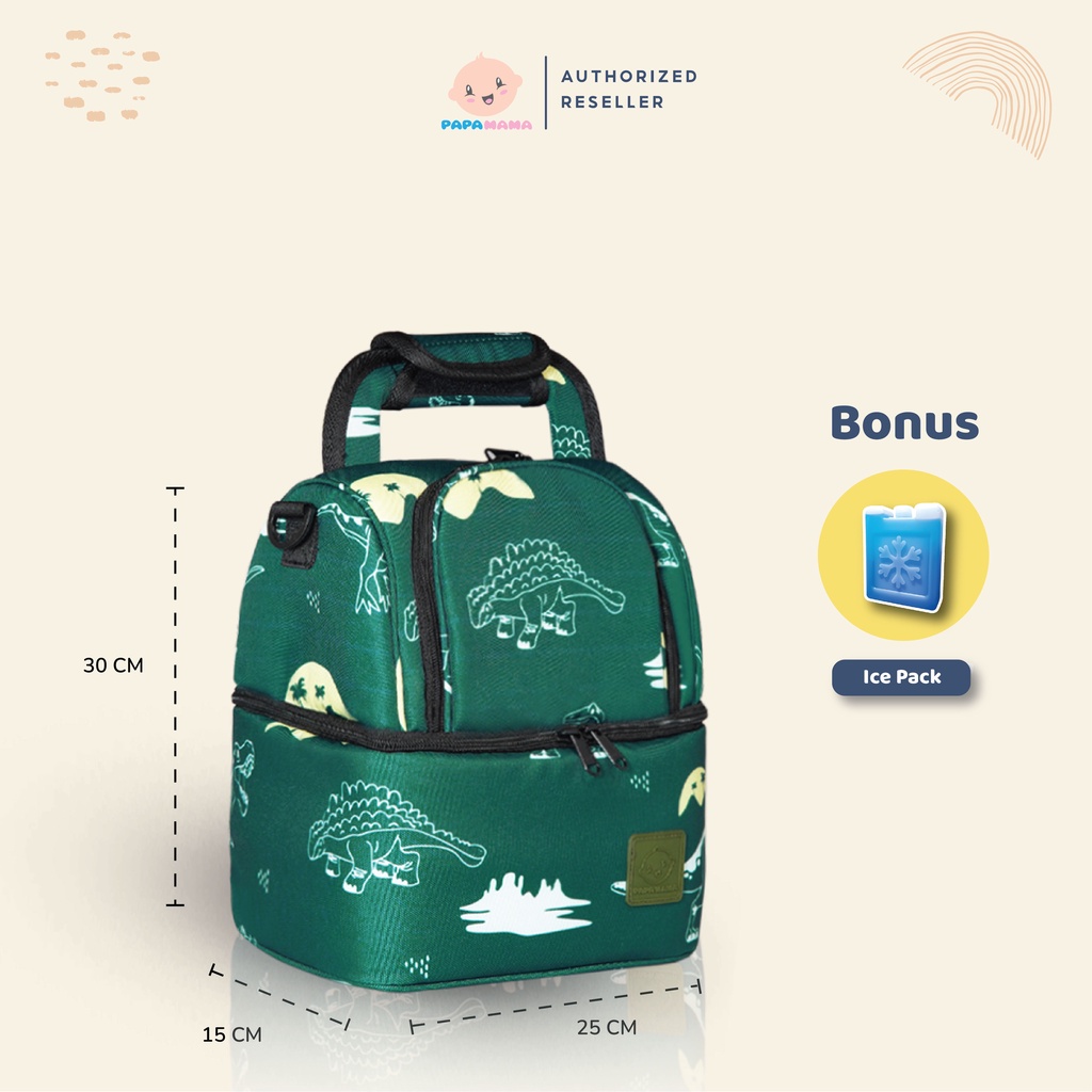 Papamama 3022 Cooler Bag Pattern - Dino Tas Asip Busui