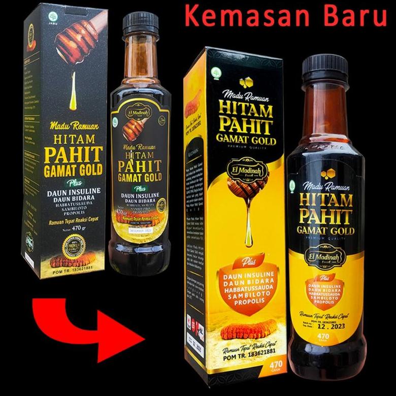 

[PRODUK CFNPL] MADU RAMUAN HITAM PAHIT GAMAT GOLD 470 GRAM ELMADINAH LES