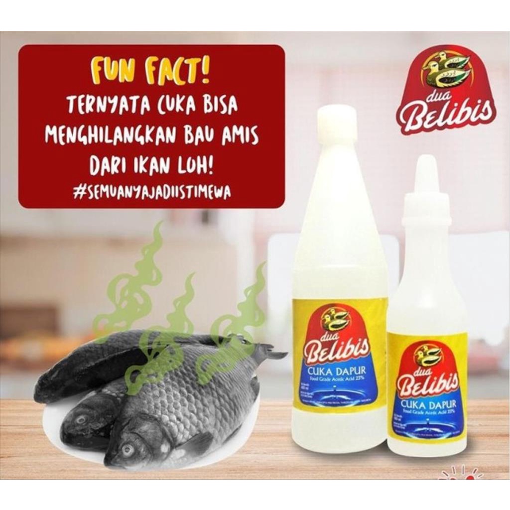 Dua Belibis Cuka Dapur 650 ML White Kitchen Vinegar Cuka Putih