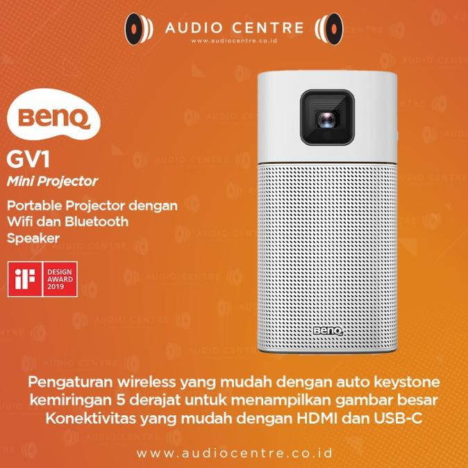 Mini Wireless Projector BenQ GV1 Portable Bluetooth Speaker USB-C HDMI