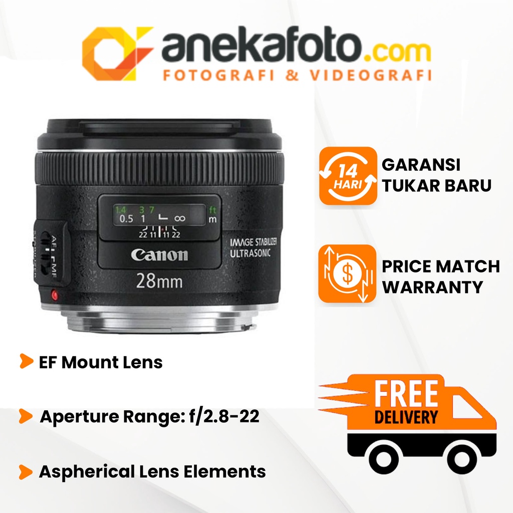Canon Lensa EF 28mm f/2.8 IS USM