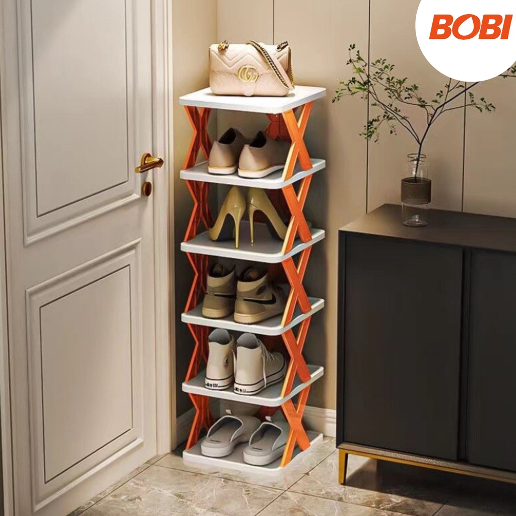 RAK SEPATU SILANG //  RAK SEPATU ZIGZAG PREMIUM BOBI // RAK SEPATU 4 atau 3 SUSUN - WARNA RANDOM