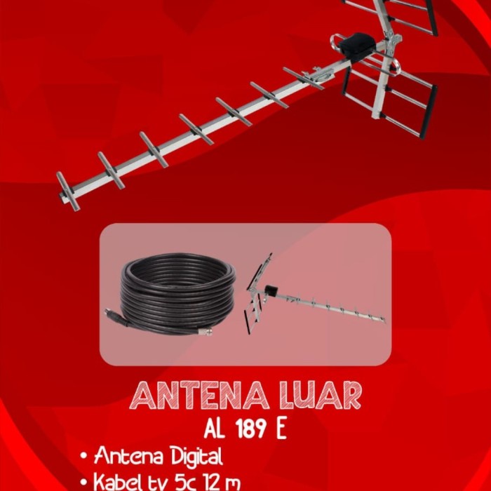 Ant Antena Luar Digital Analog Full Alumunium