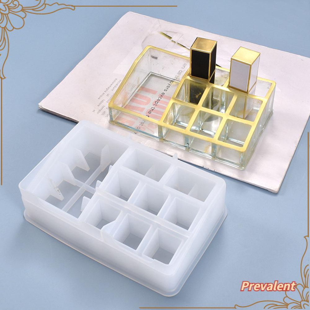 Preva Silikon Tempat Lipstik Seni Makeup Organizer Casting Mold Kotak Penyimpanan Cetakan