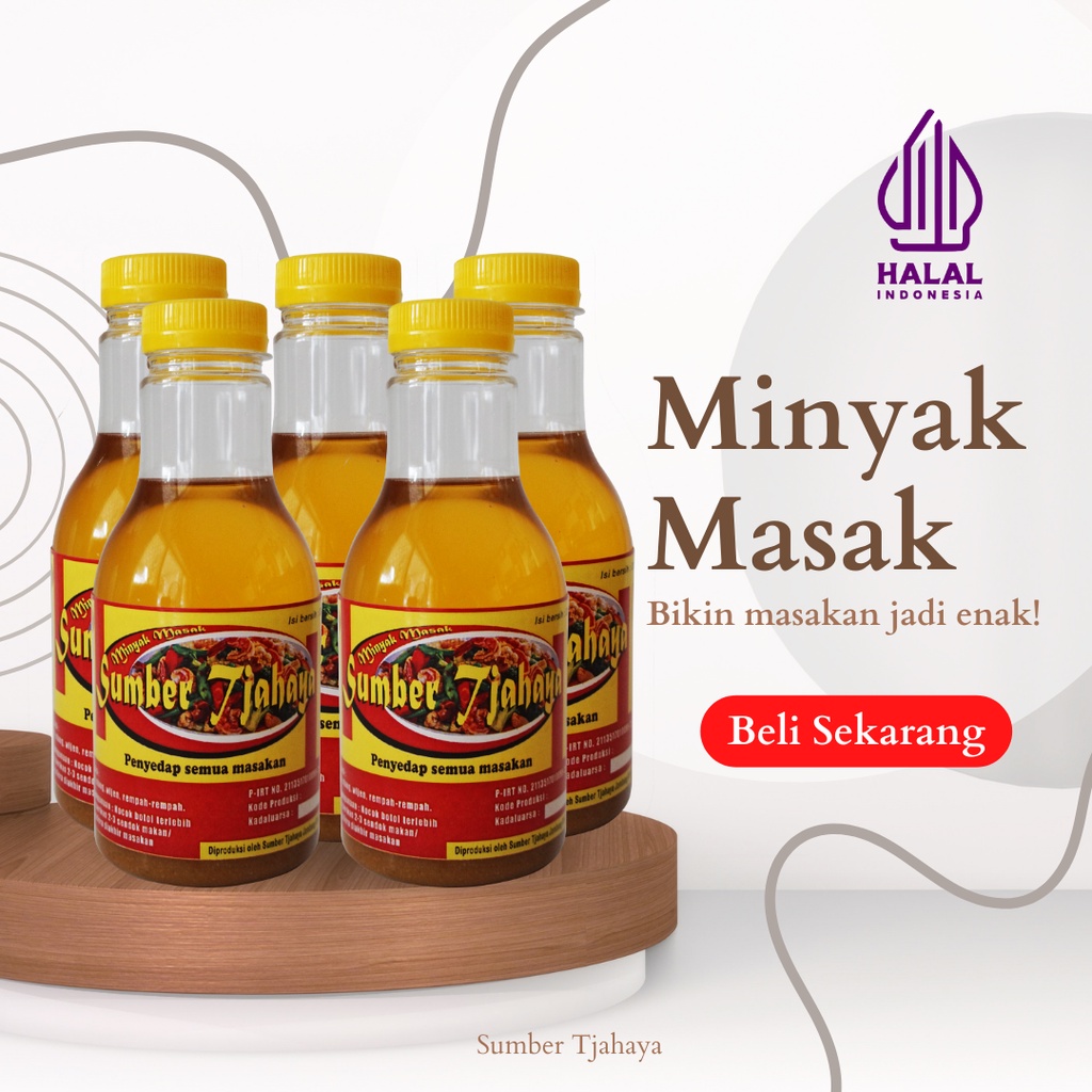 

Paket Hemat/ Murah Minyak Masak Sumber Tjahaya, Minyak bumbu /penyedap pembelian 5 pcs, HALAL