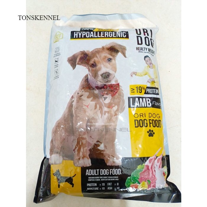 ORI DOG HYPOALLERGENIC LAMB 1Kg ANTI ALERGI MAKANAN PAKAN KERING ANJING DEWASA 1 Kg Oridog