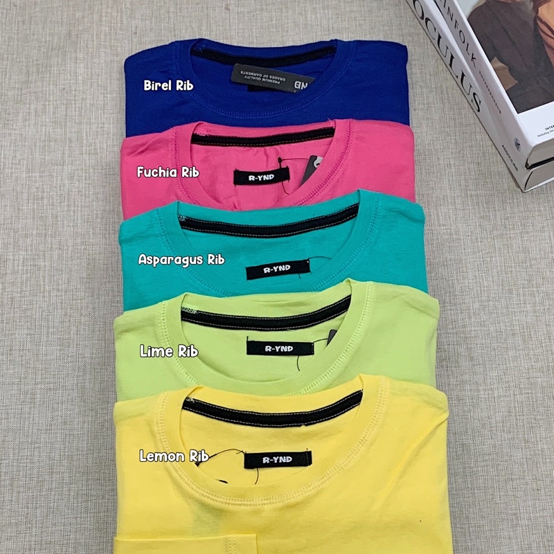 dwistuff Basic Tee Kaos Lengan Panjang Polos Rib Waffle Knit