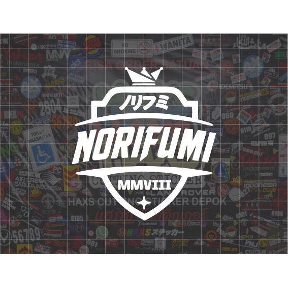 Cutting Sticker Norifumi Ukuran 8 Cm Untuk Motor Mobil V1