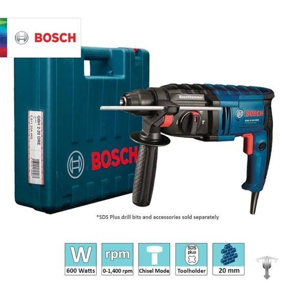 Mesin Bor Bobok Beton SDS+ 3 Fungsi BOSCH GBH2-20 Rotary Hammer GBH 22