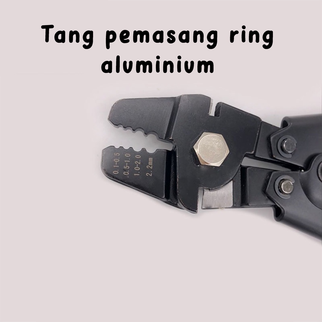 Tang Pemasang Ring Aluminium Tang Crimping Krimping Skun Wire Pliers Dan Pemotong Kawat