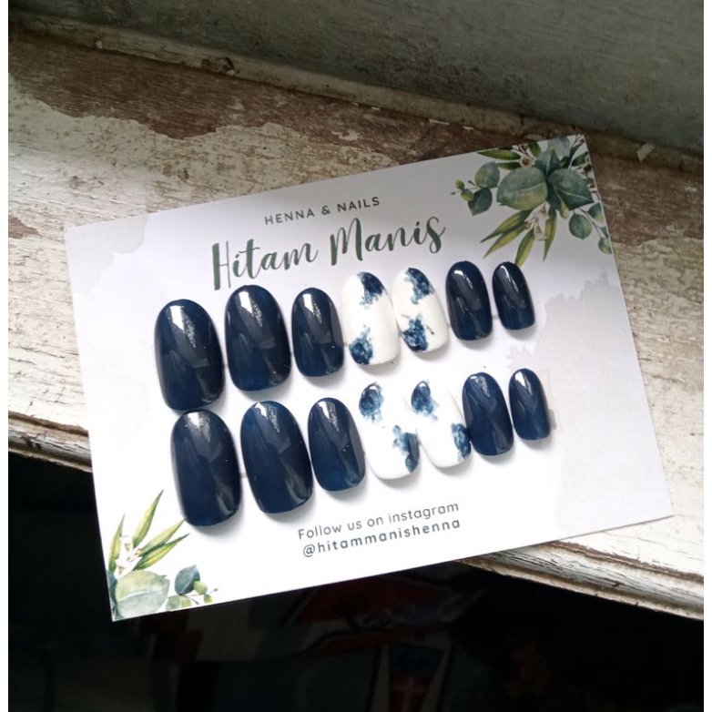 nailart navy / nailart premium / nailart murah / nailart wedding / nailart handmade / kuku palsu han
