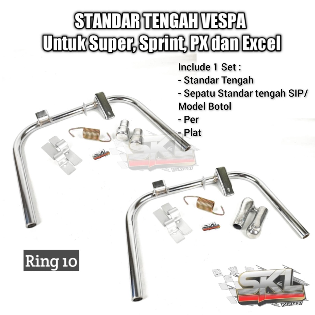 Standar Tengah Vespa Super Sprint Px Excel Ring 10 Standar Tengah Standar Dua Vespa Px Sprint Super Excel Ring 10