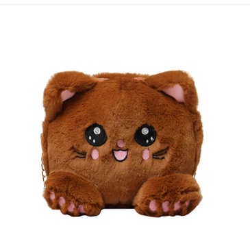 COD Tas Selempang bulu model Kucing bulu korean style original termurah tas slempang kucing import terbaru 2022