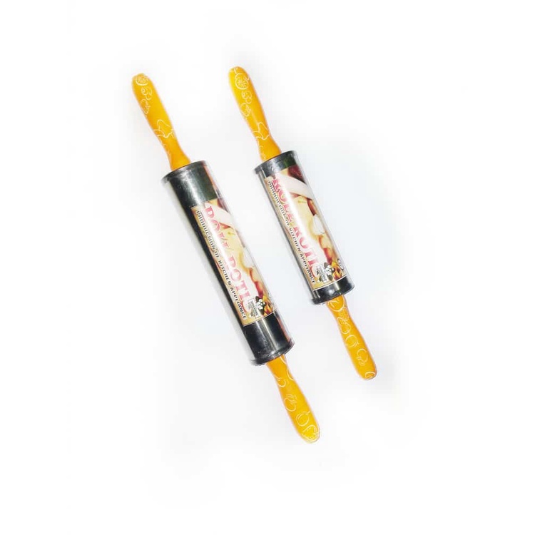 ROL KUE / ROLLING PIN / PENGGILING ADONAN / GILINGAN STAINLESS GAGANG KAYU