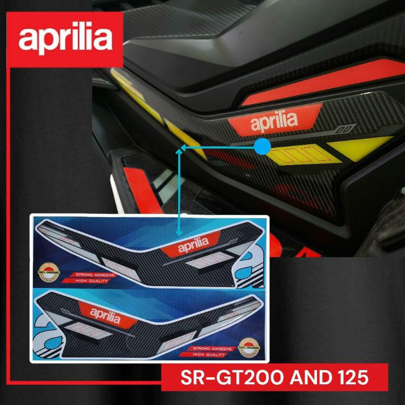 Sticker Sidepad Resin timbul for APRILIA SR-GT200 Premium