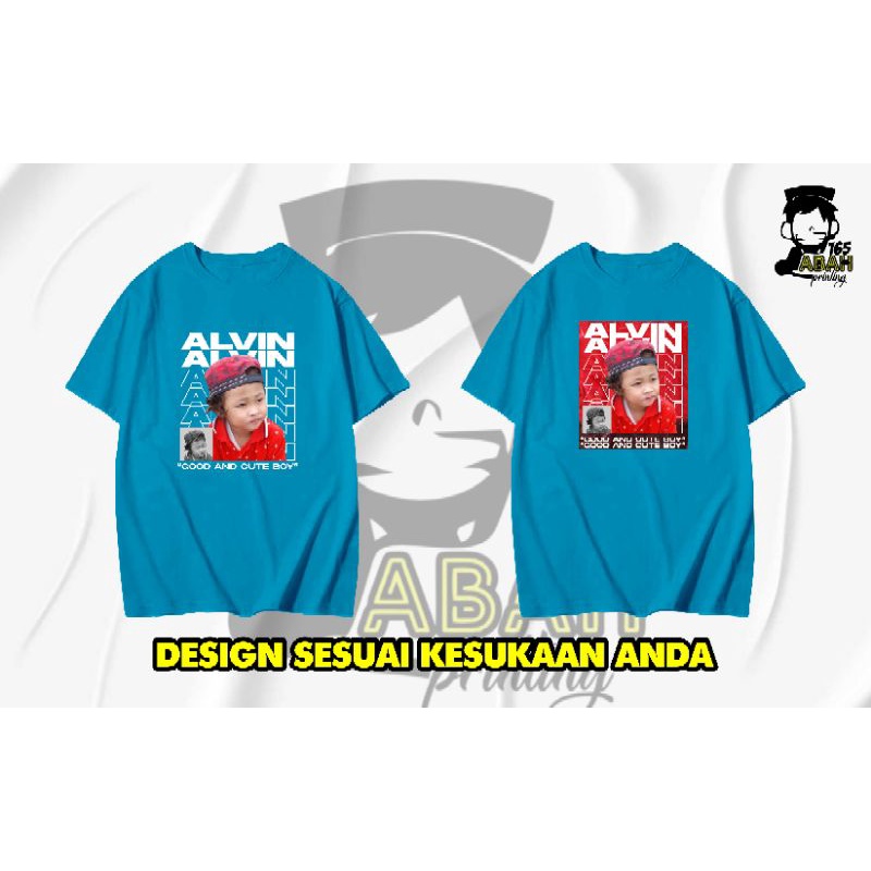 BAJU KAOS SABLON CUSTOM DESAIN SENDIRI FOTO GAMBAR TULISAN DLL TEKNIK SABLON DTF