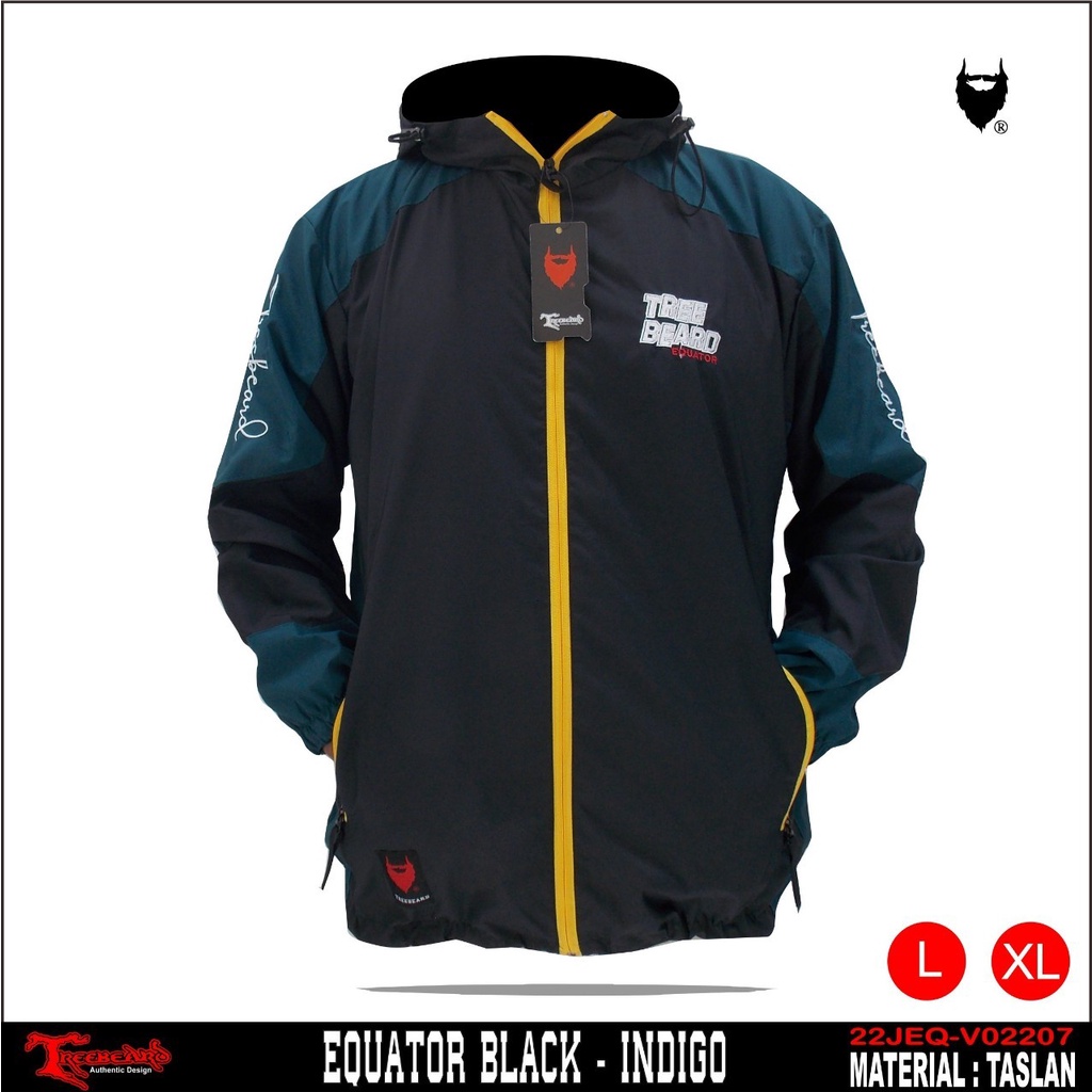 [ BISA COD ] JAKET HOODIE TASLAN OUTDOR PRIA / JAKET PARASUT WATERPROOF ANTI AIR  ORIGINAL TREEBEARD