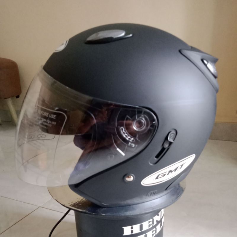 helm centro GMT model centro,double visor,hitam doff
