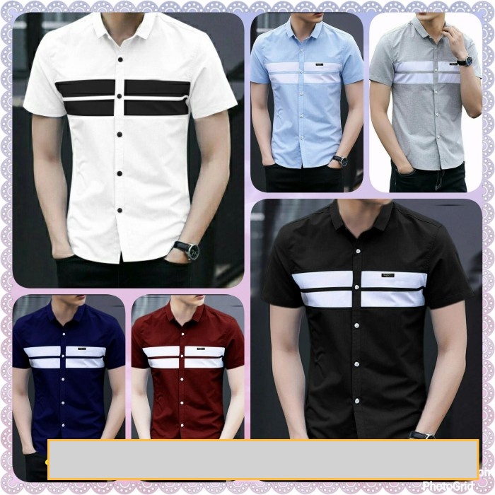 Kemeja Pria Lengan Pendek  Denim Two Tone Man RUSTY