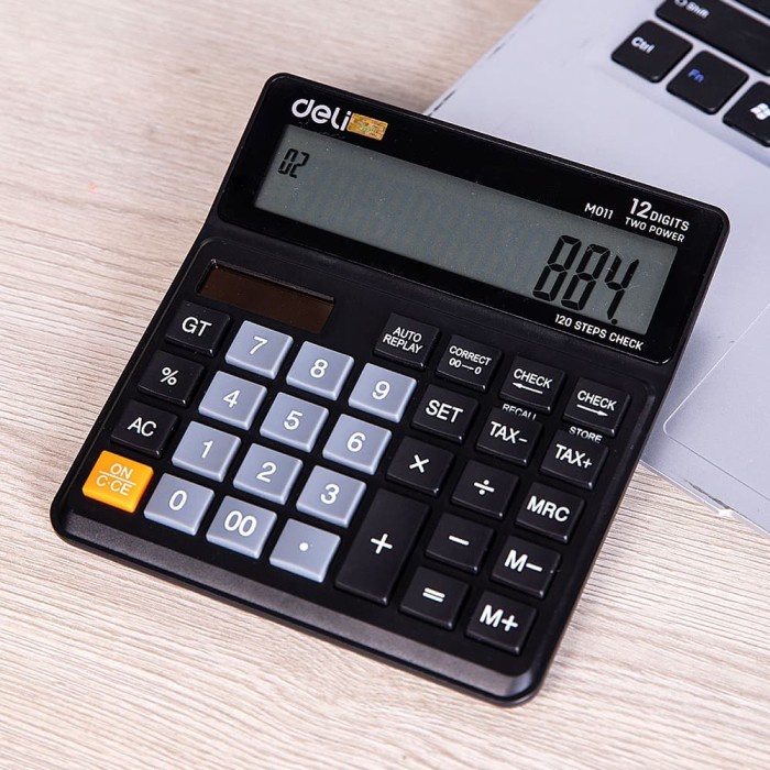 

EKSLUSIF Deli Kalkulator Meja / Desk Calculator - Hitam/Black 12 digits EM01120