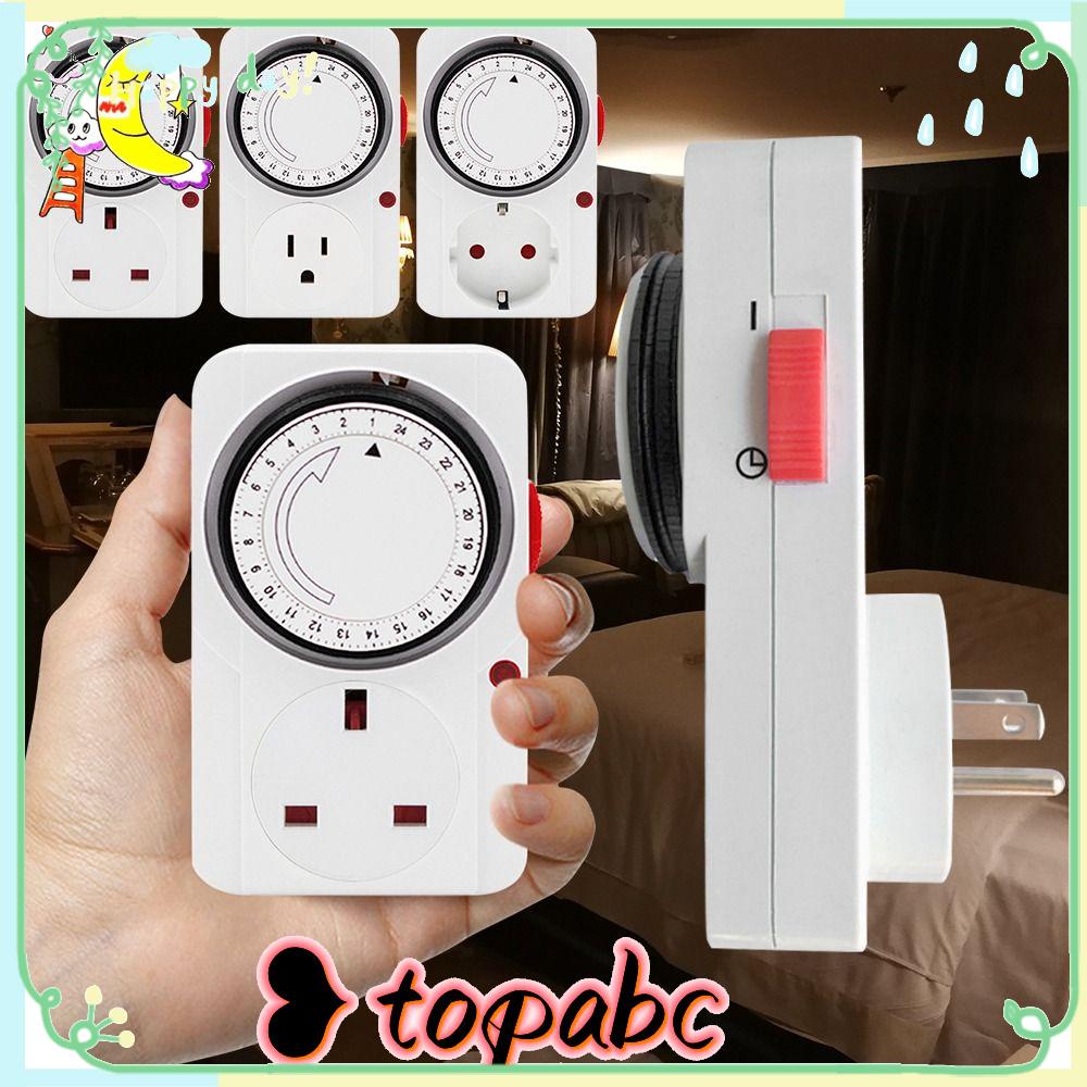 Top Timer Switch Stop Kontak Dapur Rumah Tangga UK EU US Plug Timer Stop Kontak Timer Mekanik