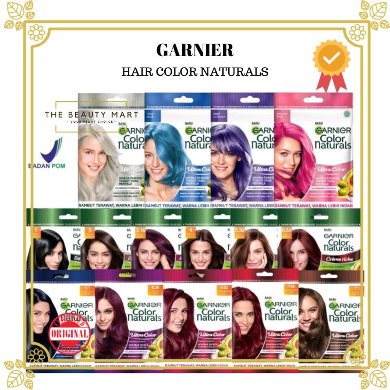 Garnier Color Naturals Express Hair Color Sachet | Garnier Color Naturals  Pewarna Rambut | Cat Rambut Natural