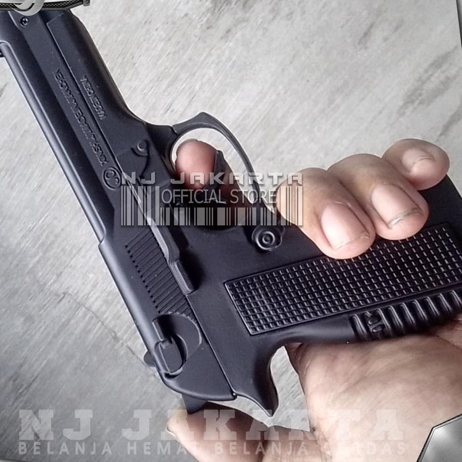 Keluaran Terbaru.. Korek Api Gas PIstol Besi Metal Black Doff Free Sarung Mancis Lighter