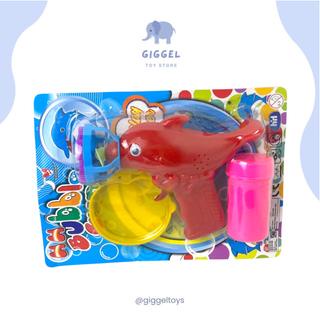 [ Giggel ] BUBBLE GUN DOLPHIN / Mainan Anak Tembak Bubble Gun Dolphin 5 Mata Gelembung Air Sabun SNI bubble dolphin 5 mata