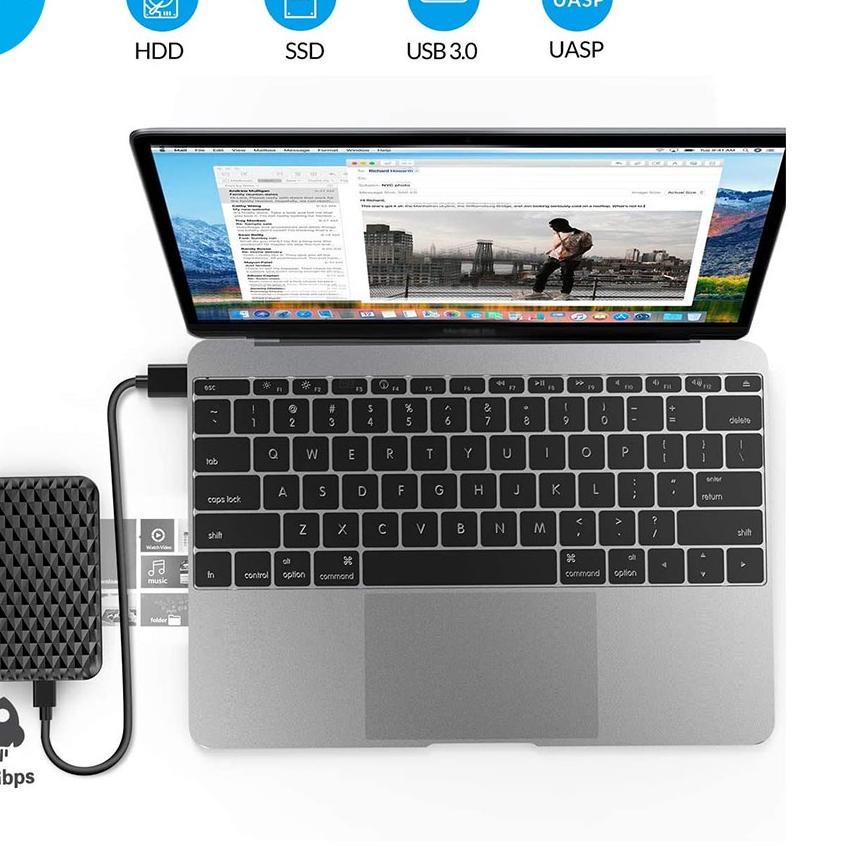 Baru Casing Hardisk External ORICO 2520C3 2.5 SATA USB Type-C Case HDD Enclosure/ Case HDD Original