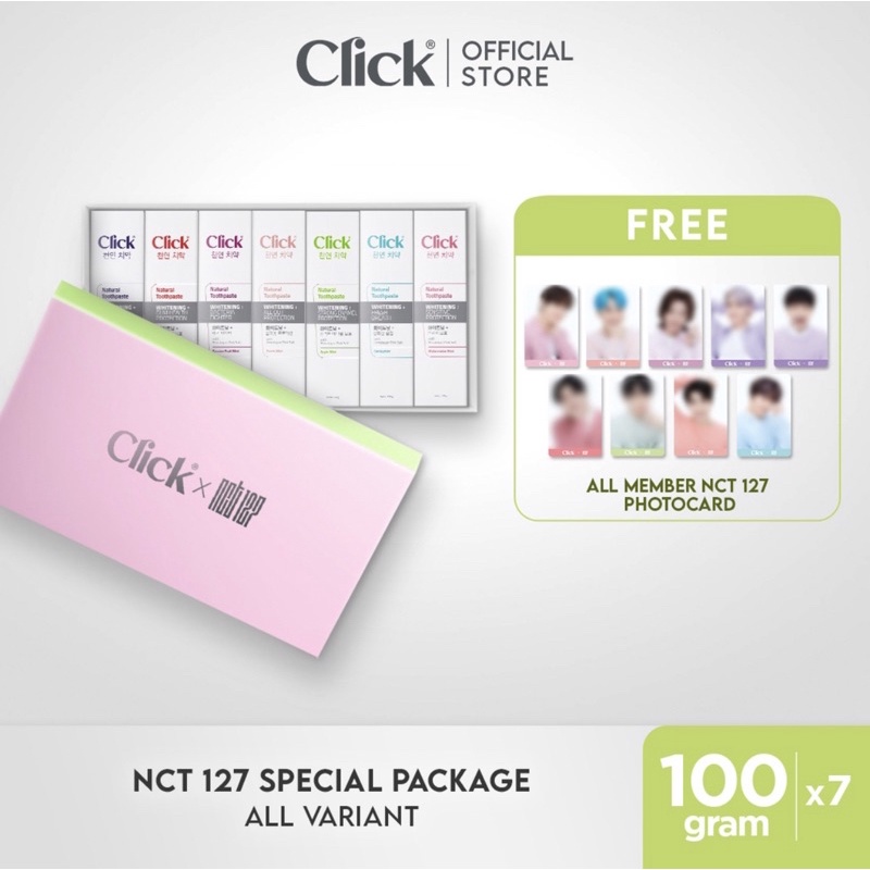 CLICK TOOTH PASTE x NCT 127 (PHOTOCARD + PASTA GIGI) / ODOL NCT 127