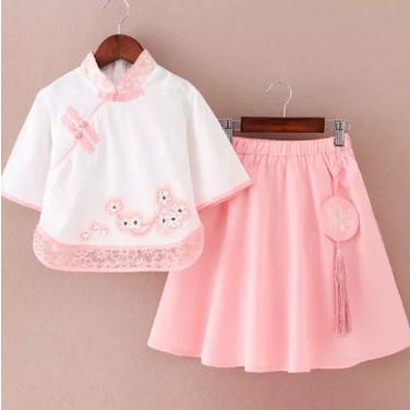 Baju Rok Hanbok Cewek Baju Imlek Anak Wanita Baju Korea Imlek Cewek