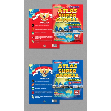 

ATLAS SUPER GLOBAL BESAR 37 PROVINSI + 1 PROVINSI BARU ( PAPUA BARAT DAYA )