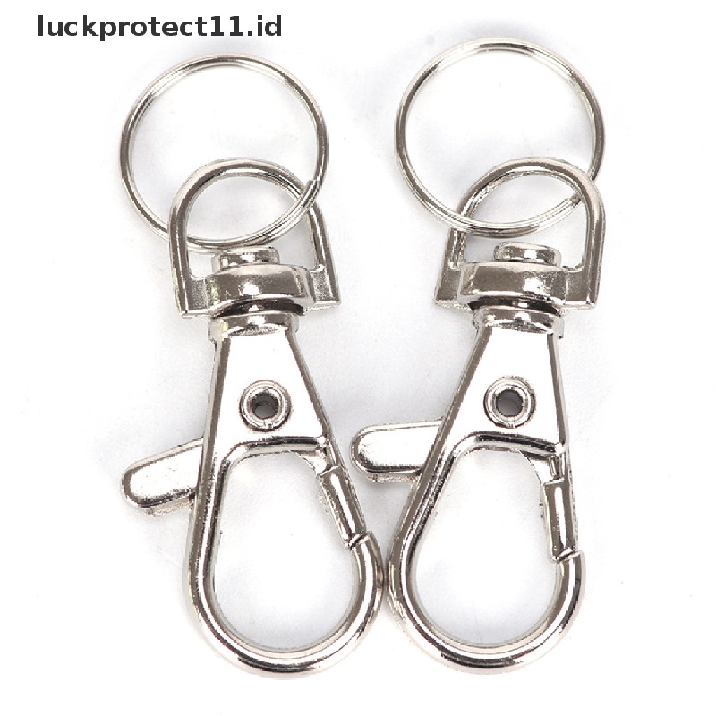 /Fashion Hot// Fashion// 10PC Perak Klip Trigger Putar Snap Lobster Clasp Hook Tas Gantungan Kunci Hooks Hadiah.