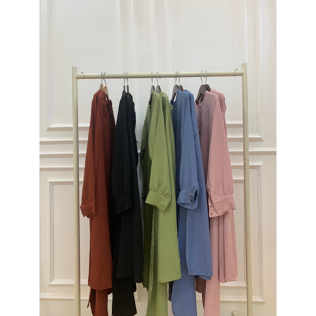 HAMEEDA SET - SETELAN Simple ROK TUNIK BAHAN CRINKEL