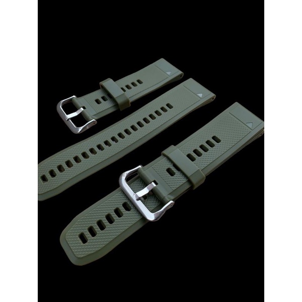 Strap Tali Jam Tangan Rubber lembut Hijau Size 24mm